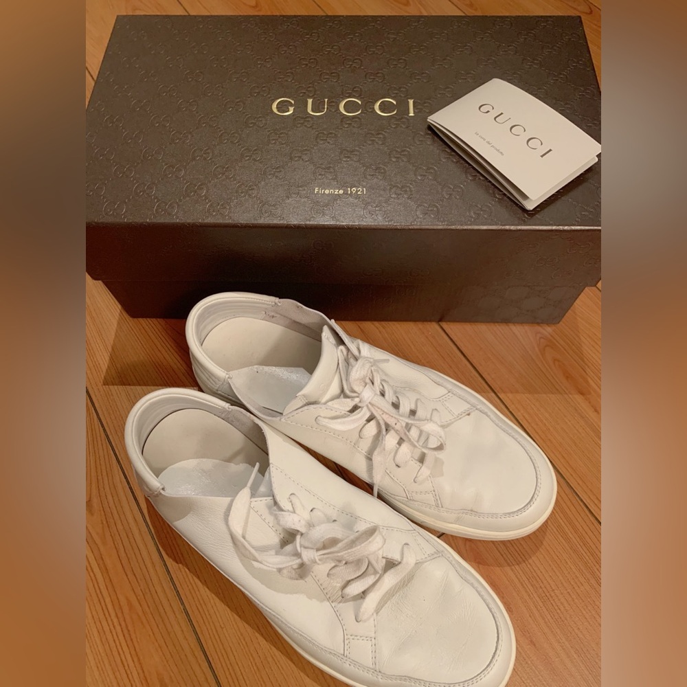 ⚠️NOT BOX INCLUDED ⚠️ GUCCI Authentic MIRO'SOFT BIANCO leather shoes